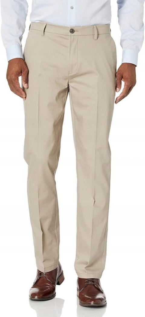 Eleganckie spodnie męskie beżowe 30W x 34L Goodthreads