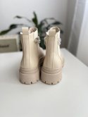 Buty botki sztyblety beżowe NOWE roz. 39